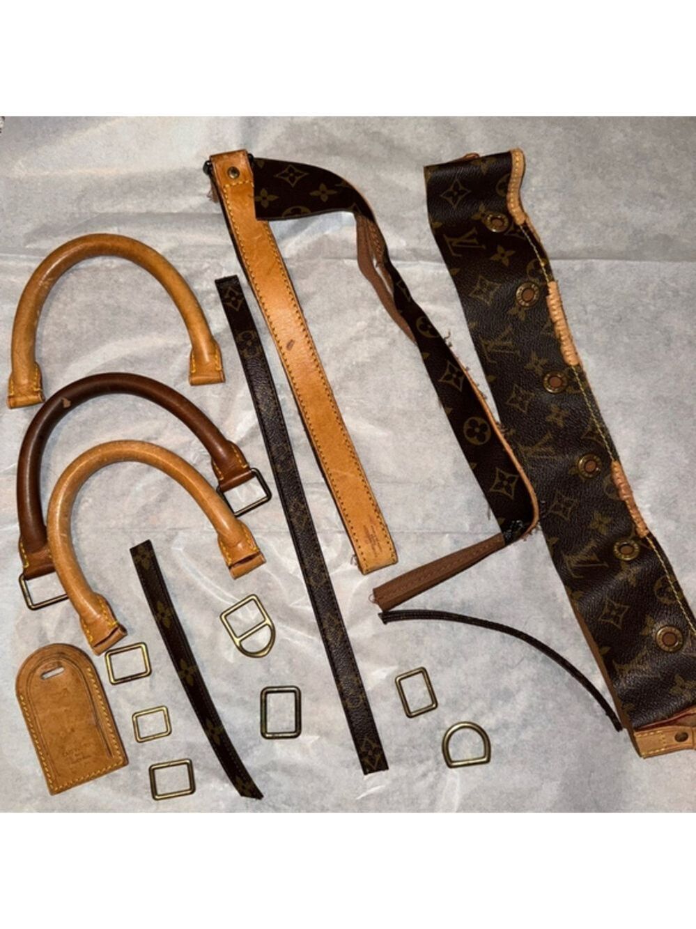 LV Monogram Handbag Components/scraps left from Upcycled projects sku-295